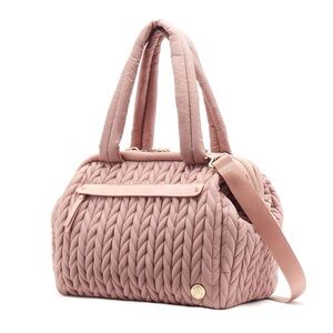 Happ Brand Paige Carryall Baby Diaper Bag Tote Duffer Travel Bag Dusty Rose Pink